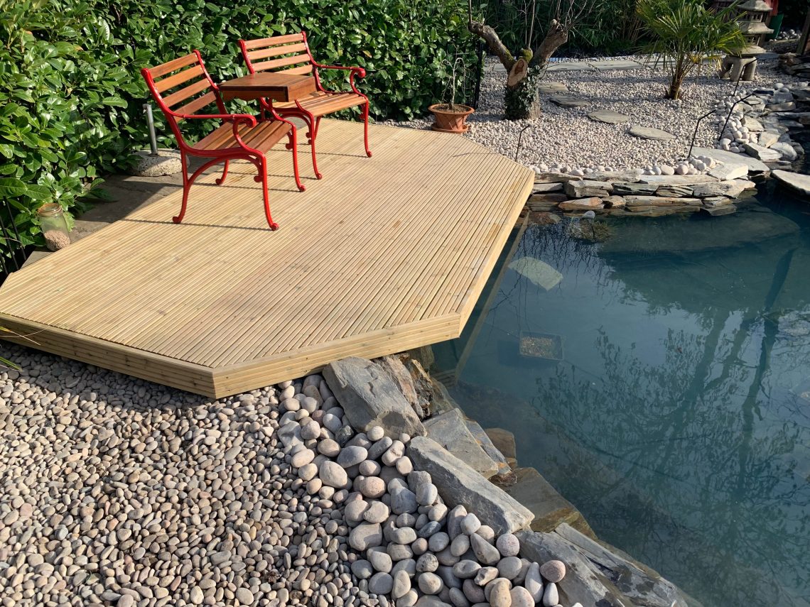 Fish Pond With Chairs