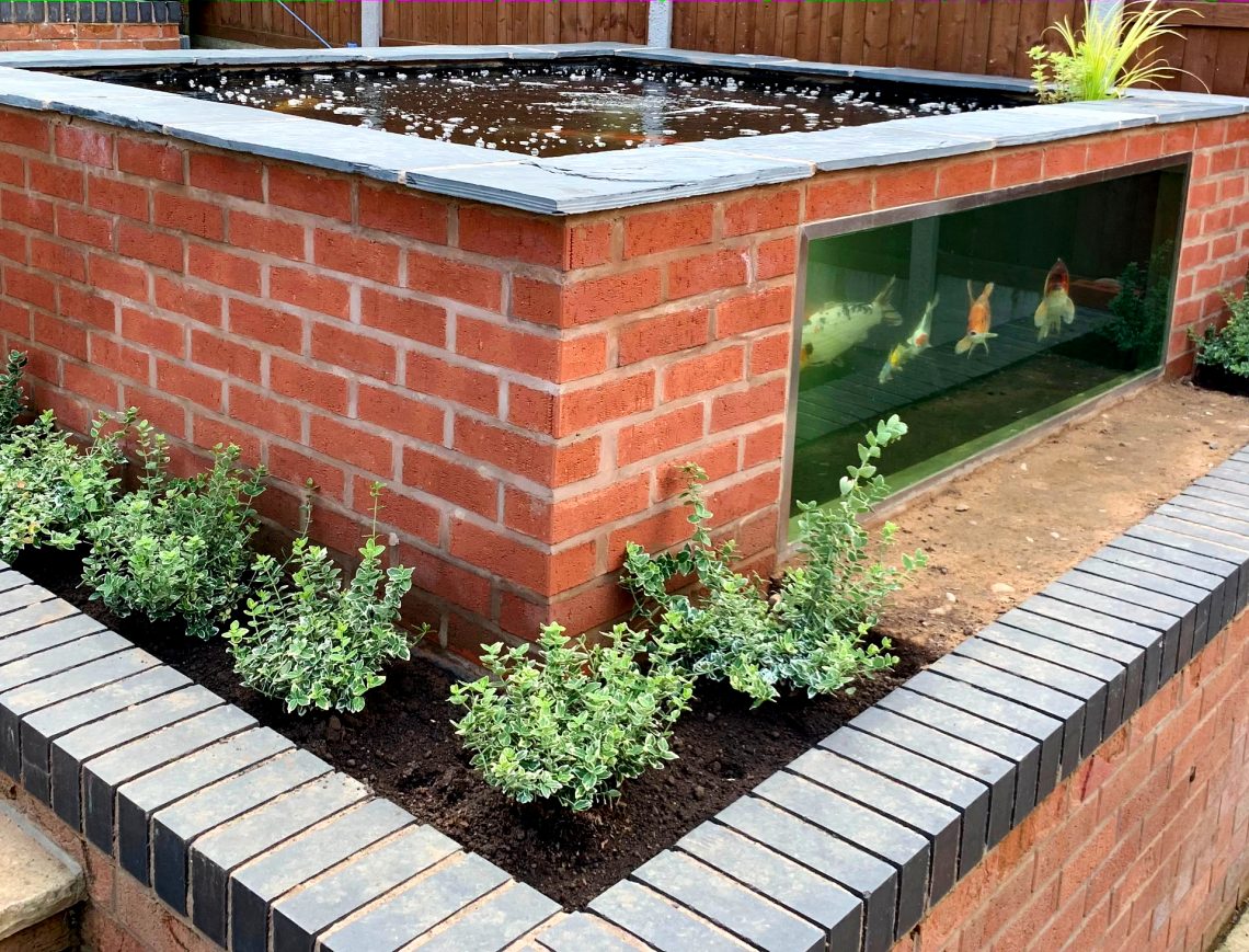 Koi brick pond