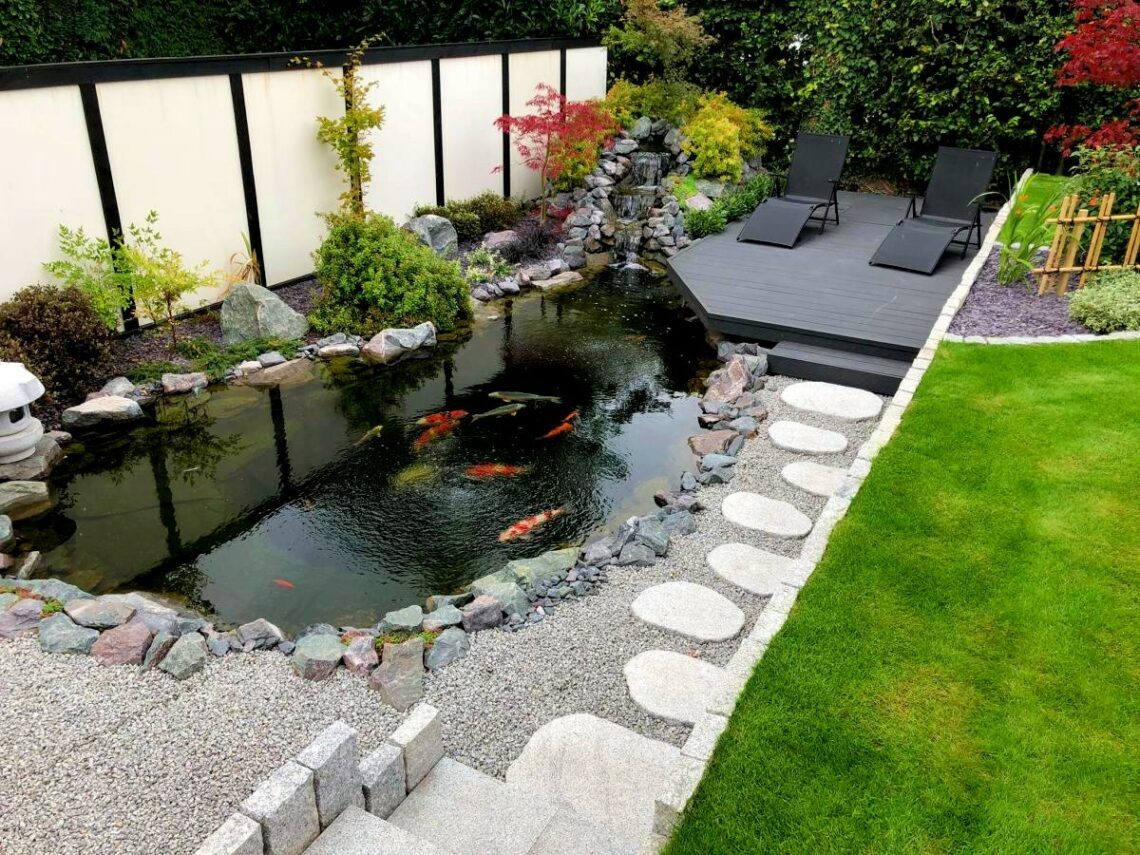 Koi Pond With Deck