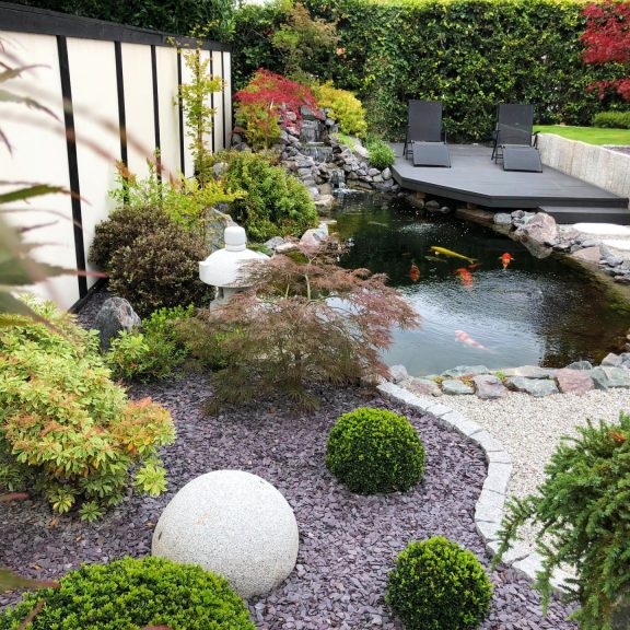 Koi Pond With Deck