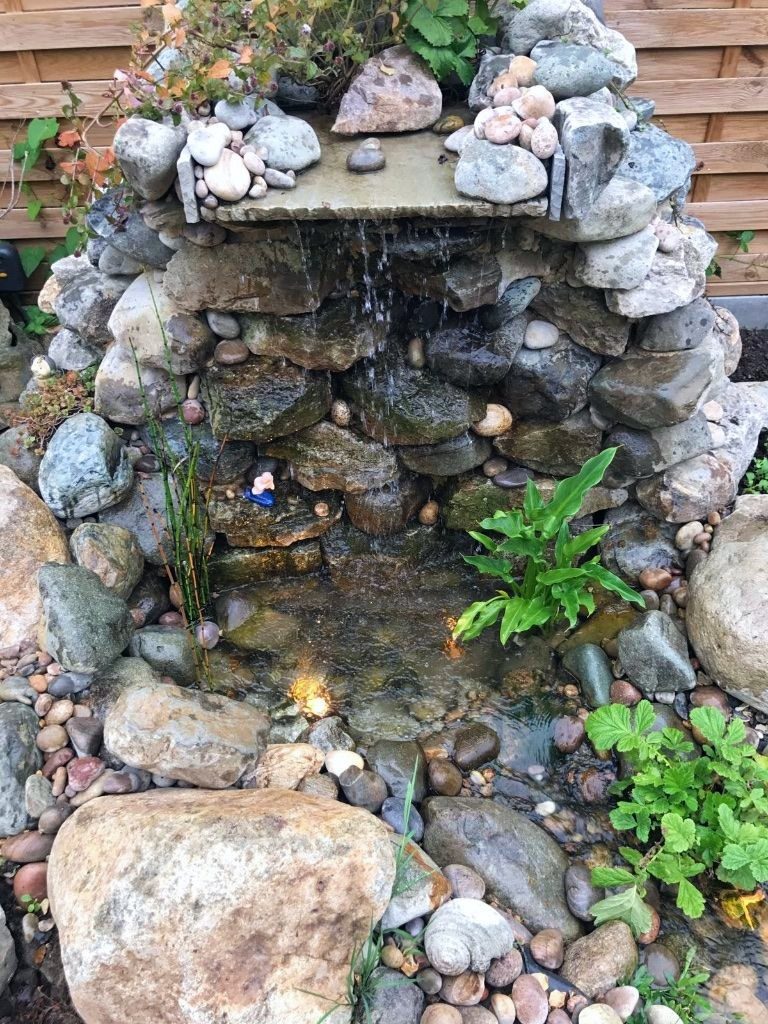 Pond waterfall