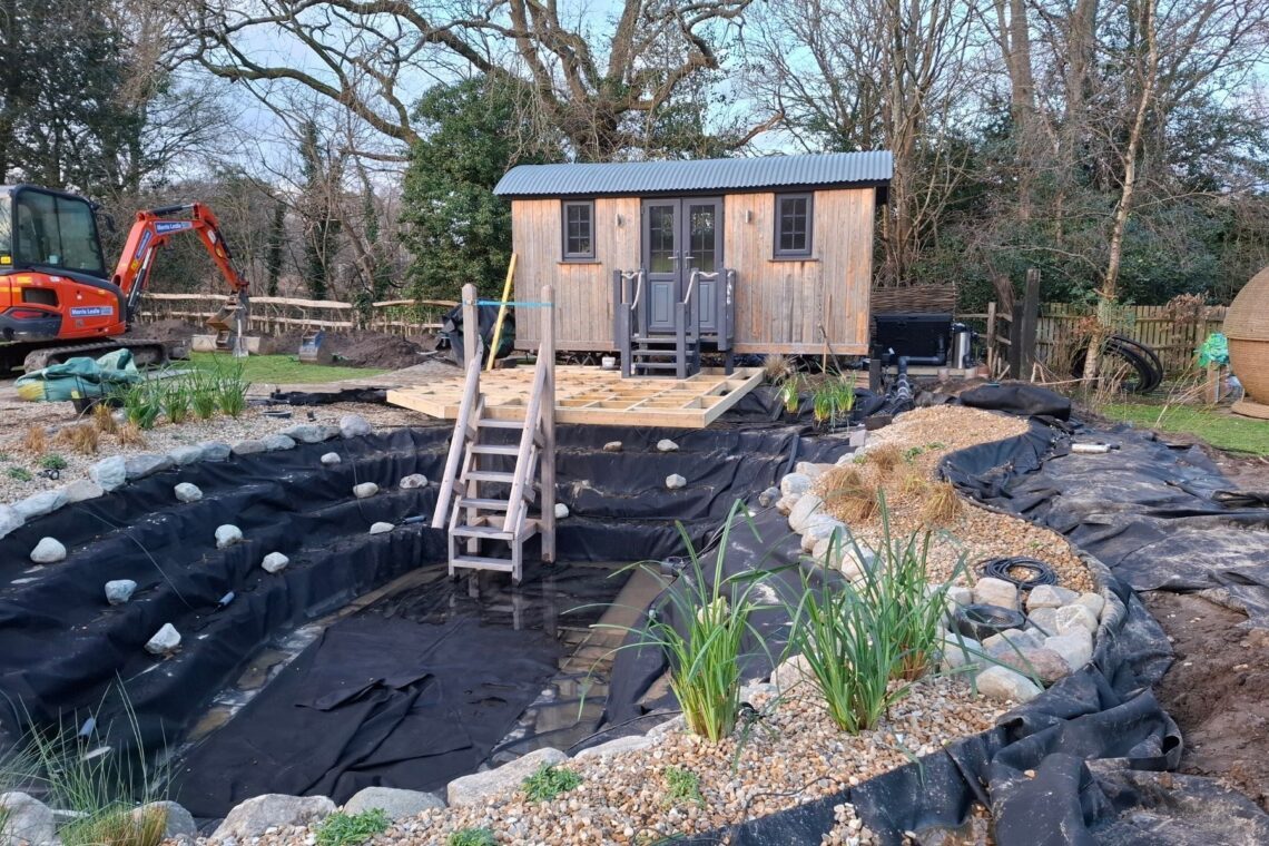 SwimPond Project - Reigate, Surrey 8 Surrey Swimmpond Installation 2